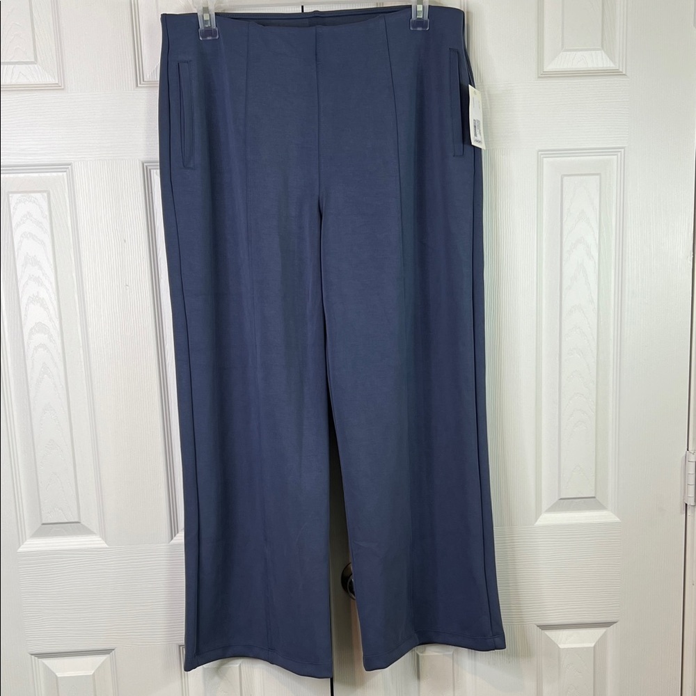 A New Day - Women's Wide-Leg Navy Pants Size L Short